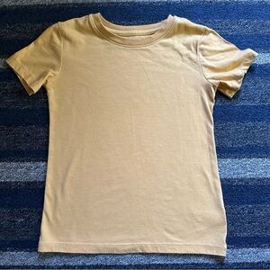 Cat & Jack Toddler Boy Solid Gold color short sleeve tee Size 5T